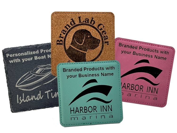 Brand Lab Gear branded coasters